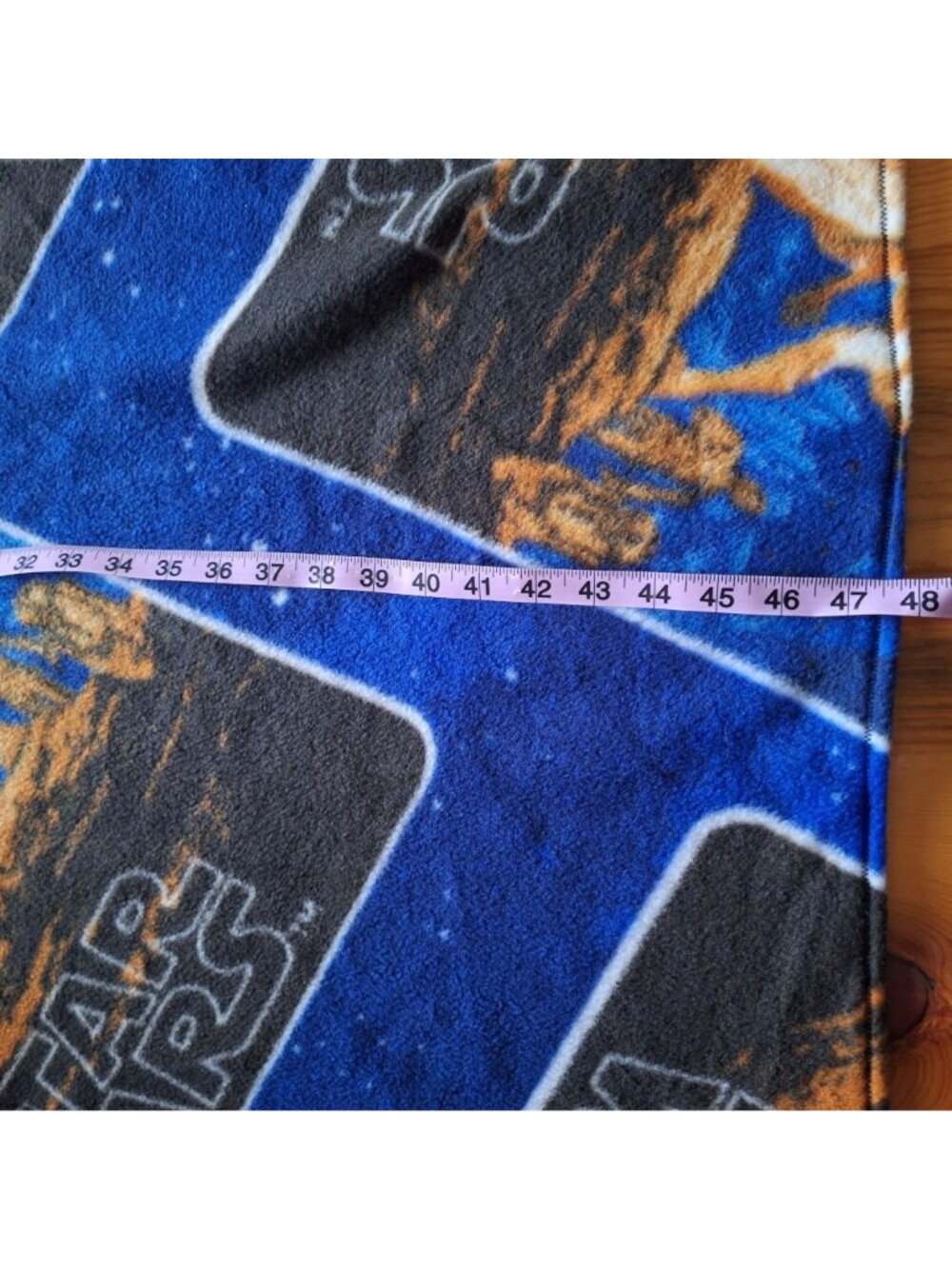 Original Star Wars Fleece Handmade Poncho Blue Orange Lightweight - Picture 6 of 11